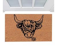 Simpático felpudo - Impresión de animales de las Highland, alfombra para entrada de bienvenida de 15,75 x 23,62 pulgadas, decoración para la granja, rascador para entrada exterior para interiores, Mo