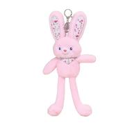 Simpático llavero con forma de conejo - Equipo decorativo para mochila, retrato visual de viaje pendular, suave y cómodo, calidad para fines prácticos, juguete con placa violeta