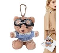 Simpático Llavero con Forma de de Peluche - Mini tierno con Jersey y Gafas | Adorable Llavero para Coche, Mochila, Bolso, habitación de los niños, Idea Regalo para Bambi,