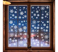 Simpeak 120 Pcs Pegatinas Navidad Copos de Nieve Decoración Nuevo Año Pegatina Calcomanía de Ventana Adhesivos Navideño Accesorio de Decoración para Casa