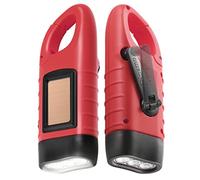 Simpeak 2 Pcs Linterna LED Linterna Mini Portátil, LED Linterna de Mano Resistente al Agua con Cargador Solar (Rojo*2)