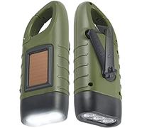 Simpeak 2 Pcs Linterna LED Linterna Mini Portátil, LED Linterna de Mano Resistente al Agua con Cargador Solar (Verde*2)