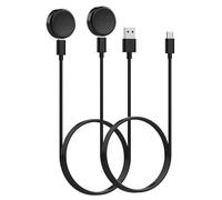 Simpeak 2 Piezas Cargador Compatible con Fitbit Versa 4/3/Sense 2, 100cm Cable de Carga USB Repuesto Cargador y Cable de Carga Tipo C Compatible con Google Piexl Watch 3/2 - Negro