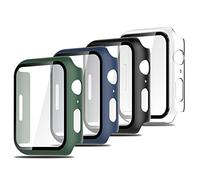 Simpeak 4 Pack Protector de Pantalla de Cristal Templado Compatible para Apple Watch Series 9/8/7 41mm - Carcasa Protector General para HD PC Duro HD Ultra-Thin Anti-Rasguños