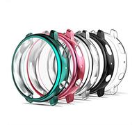 Simpeak 5-Packs Funda Compatible con Samsung Galaxy Watch Active 2 40mm, Funda Compatible con Samsung Active 2 40mm Slim Suave TPU Protector- Rosa/Negro/Azul eléctrico/Transparente/Plata
