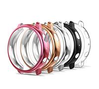 Simpeak 5-Packs Funda Compatible con Samsung Galaxy Watch Active 2 40mm, Funda Compatible con Samsung Active 2 40mm Slim Suave TPU Protector- Rosa/Negro/Oro/Transparente/Plata