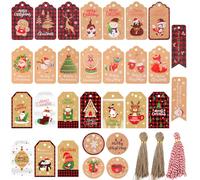 Simpeak Etiquetas Regalo de Papel Kraft, 150 Piezas Etiquetas de Navidad para Regalo Bolsas Decoración, Etiquetas de Artesanía, Personalizadas Regalos Boda para Invitados