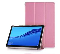 Simpeak Funda Compatible con Huawei Mediapad M5 Lite 10, Funda Compatible con Huawei Mediapad M5 Lite 10 Multi-Angulo Cubierta Folio con el Soporte Case,Rosa