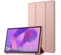 Simpeak Funda Compatible con Lenovo Idea Tab Pro 2025 12.7 Pulgadas, Carcasa Case Multi-ángulo Cubierta Folio con el Soporte/Reposo Automático de Despertador, Oro Rosa