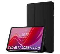 Simpeak Funda Compatible con Lenovo Tab M11 2024 11.0 Pulgadas, Carcasa Case Multi-ángulo Cubierta Folio con el Soporte/Reposo Automático de Despertador, Negro