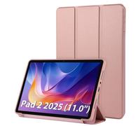 Simpeak Funda Compatible con Xiaomi Redmi Pad 2 11.0 Pulgadas, Carcasa Case Multi-ángulo Cubierta Folio con el Soporte/Reposo Automático de Despertador, Rosa