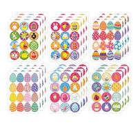 Simpeak Pegatinas de Pascua, 288 Piezas Easter Pegatinas Pascua Autoadhesivas, Pascua Huevos Chick Etiquetas, Calcomanías para Regalo de Pascua, 24 Hojas, 6 Estilos