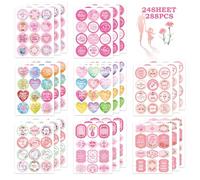 Simpeak Pegatinas día de la Madre, 288 Piezas Etiquetas Florales para Happy Mother's Day, Florales Etiquetas Adhesivas, Decoración de Regalo para Sobres, Cajas de Regalo, Tarjetas, 24 Hojas, 8 Estilos