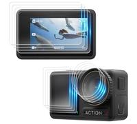 Simpeak Protector de Pantalla Compatible para DJI Osmo Action 4, [Trasera+Lente+Frontal] [12 Piezas], Cristal Templado Premium Sin Burbujas/HD/Anti-Huella/9H Dureza/Anti-Arañazos