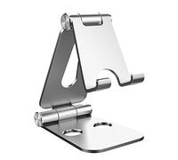 Simpeak Soporte Teléfono, Soporte Tableta, Soporte Dock Compatible para Teléfono Móvil, Accesorios, Oficina, Otros Smartphones Aluminio - Plata