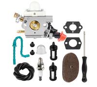 SIMPERAC FS56RC - Carburador para Stihl FS 56 RC Weed Eater FS56 FS56R FS56C KM56RC FS40 FS50 FS70C FS 56RC Trimmer Tune Up Kit 4144-120-0603 para Zama C1M-S207A Cable de acelerador de metal piezas de