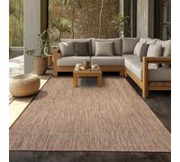 SIMPEX Alfombra de Exterior, Unicolor - Monocromo, Alfombra Marrón, 140 x 200 cm, Alfombras de Estilo Moderno, Cocina, balcón, terraza, jardín, Picnic
