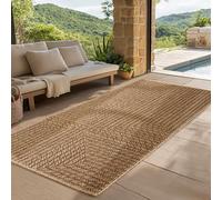 SIMPEX Alfombra Exterior Pasillo 80x150 cm Resistente a la Intemperie Fácil Cuidado Aspecto Yute Natural Diseño Escandinavo para Entrada Cocina Terraza Balcón