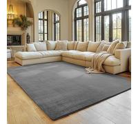 SIMPEX Alfombra Gris 120x160 cm Alfombra de Pelo Corto Lavable, Antideslizante y Suave, Diseño Monocromático Moderno para Sala, Dormitorio, Cocina y Habitación Infantil