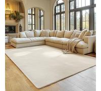 SIMPEX Alfombra Ivory 200x280 cm Alfombra de Pelo Corto Lavable, Antideslizante y Suave, Diseño Monocromático Moderno para Sala, Dormitorio, Cocina y Habitación Infantil