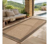 SIMPEX Alfombra para Interior y Exterior - Robusta, Resistente a la Intemperie y fácil de Limpiar, con Efecto de Yute Natural, Ideal para salón, Cocina, terraza, jardín y balcón, 80x250 cm
