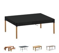 SIMPHAUS Funda Tablero Impermeable 180x90x15cm Funda Mesa Jardin Fundas Muebles Jardin Exterior Anti-UV Tela Oxford 420D Cubierta Mesa Exterior Resistente al Viento Funda Mesas Jardin