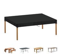 SIMPHAUS Funda Tablero Mesa Exterior Impermeable Antihumedad 190x100x15cm Funda Mesa y Sillas Exterior Fundas Muebles Exterior Anti-UV Tela Oxford 420D Resistente al Viento Funda Protectora Mesa