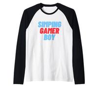 Simping Gamer Boy Simp Meme For Gamers Who Simp Cute Egirls Camiseta Manga Raglan