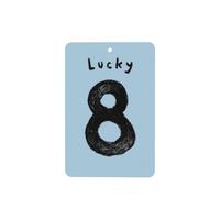 Simple - Ambientadores de coche con número 8 de la suerte, 4 tarjetas perfumadas colgantes, tarjetas perfumadas para tabletas de aromaterapia de coche