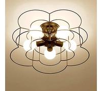 Simple American Flower Ceiling Lamp Bedroom Ceiling Lamp Creative Personality Balcony Lamp LED Industrial Wind Bar Restaurant