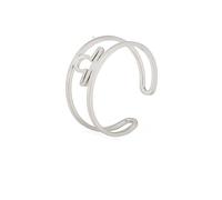 Simple Anillo Doble Hueco Blanco Ajustable Doce Símbolo Del Zodiaco Anillo De Diseño, Mujeres/Hombres Horóscopo Celestial Astrología Conjunto Señoras Joyería De Moda Regalo De Cumpleaños,Libra