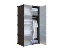 Simple armario de plástico, ensamblado, simple y moderno para el dormitorio