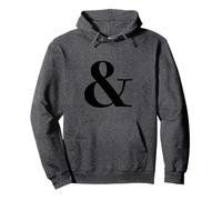 Simple Black Ampersand tipografía Fuente Texto Regalo Sudadera con Capucha