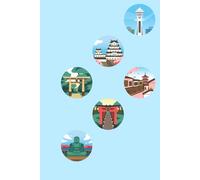 simple blank lined notebook japanese styled; 100 pages for notes, ideas, thoughts, sketches, goals; diary, journal, writer, planner, sketch book; gift idea for friends and family