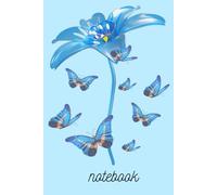 simple blank lined notebook with butterflies; 100 pages for notes, ideas, thoughts, sketches, goals; diary, journal, writer, planner, sketch book; gift idea for friends and family