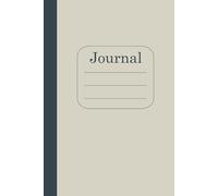 Simple Blue and Tan, Lined 6" x 9", Bound Journal Notebook for Women & Men, 120 Pages, Lined Notebook for Work & Note Taking, 24 Lines a Page, Journal for Writing, Date Section on Every Page