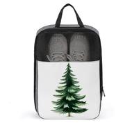 Simple - Bolsa de zapatos de árbol de hoja perenne de acuarela para viajes, uso diario, bolsa de almacenamiento antipolvo para zapatos de golf