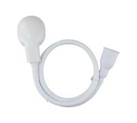 Simple - Cabezal de ducha de conexión rápida para champú para mascotas y niños, manguera de 1 m con abrazadera, material de PVC ABS blanco, compatible con grifos estándar