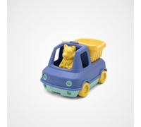 Simple - Camión volquete y figura, fabricado en Francia, 100% plástico reciclado y reciclable, lavable en lavavajillas, regalo para niños a partir de 1 año - Vehículo rodante para montar (azul)