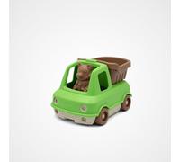 Simple - Camión volquete y figura, fabricado en Francia, 100% plástico reciclado y reciclable, lavable en lavavajillas, regalo para niños a partir de 1 año - Vehículo rodante para montar (clorofila)