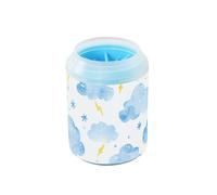 Simple Cartoon Cloud and Lightning - Limpiador portátil de patas de silicona suave con cerdas de silicona para perros y gatos pequeños y medianos