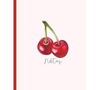 Simple cherry composition notebook | trendy | teen girls | wide ruled 7.5 x 9.25, 120 Pages | back to school | Cute| Fruit|