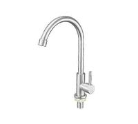 Simple Cold Water Faucet Made of Stainless Steel for Bathroom or Kitchen - Vertical Design, 1 Piece