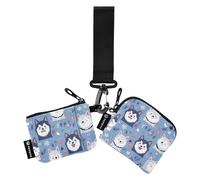Simple Cute Dogs - Monedero para mujer, monedero, monedero, monedero con bolsillo con cremallera para hombre, 2 unidades, color azul, Simple Cute Dogs Blue, 1 size, Art Deco