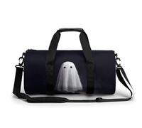 Simple Cute Ghost Dark Fantasy - Bolsa de viaje para gimnasio para mujeres y hombres, bolsa de lona cilíndrica con correa para el hombro