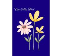 Simple Cute Notebook: 6×9 Inch Notebook | 120 Pages | Blue Ruled Lines | With soft flower at the bottom right corner | Writing Notebook | Journal
