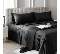 Simple Deluxe Juego de sábanas de 4 piezas tamaño Queen, microfibra ligera, súper suave de fácil cuidado, cómodas, transpirables, refrescantes, con bolsillo profundo, resistente al encogimiento y a la