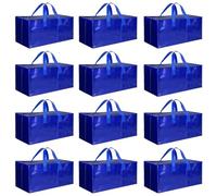 Simple Deluxe Paquete de 12 bolsas de mudanza extragrandes con correas de mochila, asas y cremalleras fuertes, bolsa de almacenamiento resistente para mudanzas, viajes, camping, ahorro de espacio,