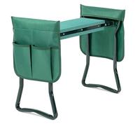 Simple Deluxe Taburete Plegable de jardín con Almohadilla de Espuma EVA más Gruesa, Banco Resistente, con Bolsa de Herramientas, Delantal, Regalos para jardinería al Aire Libre, Pesca, Verde