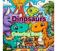 Simple Dinosaur Coloring Book for Kids Ages 3-8: Easy and Fun Prehistoric Animal Coloring Pages for Toddlers and Preschoolers